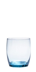 Gala Bar Rocks / Water Glass  Aquemarine Printed Glass